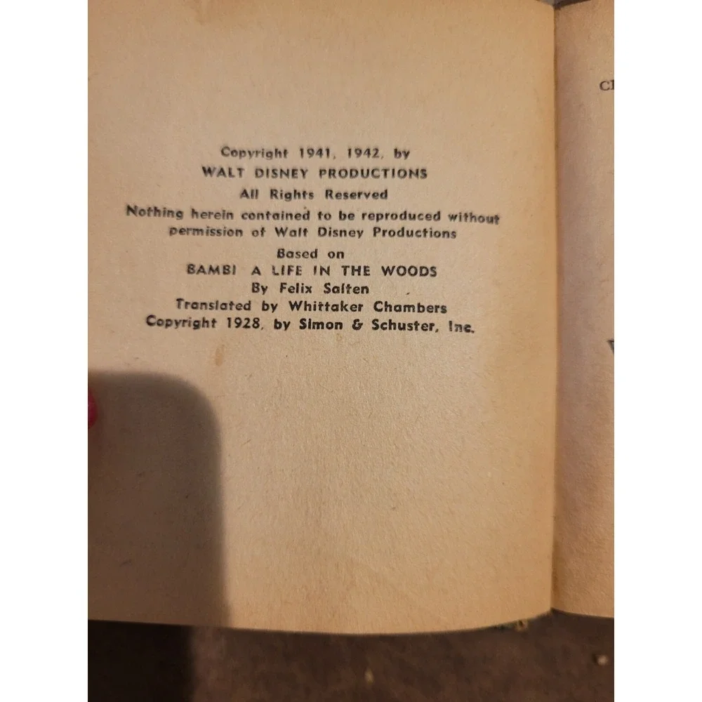BAMBI Walt Disney 1469 VG, Better Big Little Books Whitman 1942